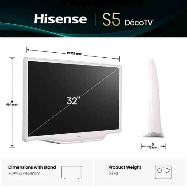 QLed, 80cm, Full HD, Deco TV - slika D