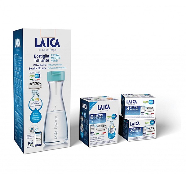 Bottiglia Filtrante FLOW 'N GO di Laica: amore per l'acqua